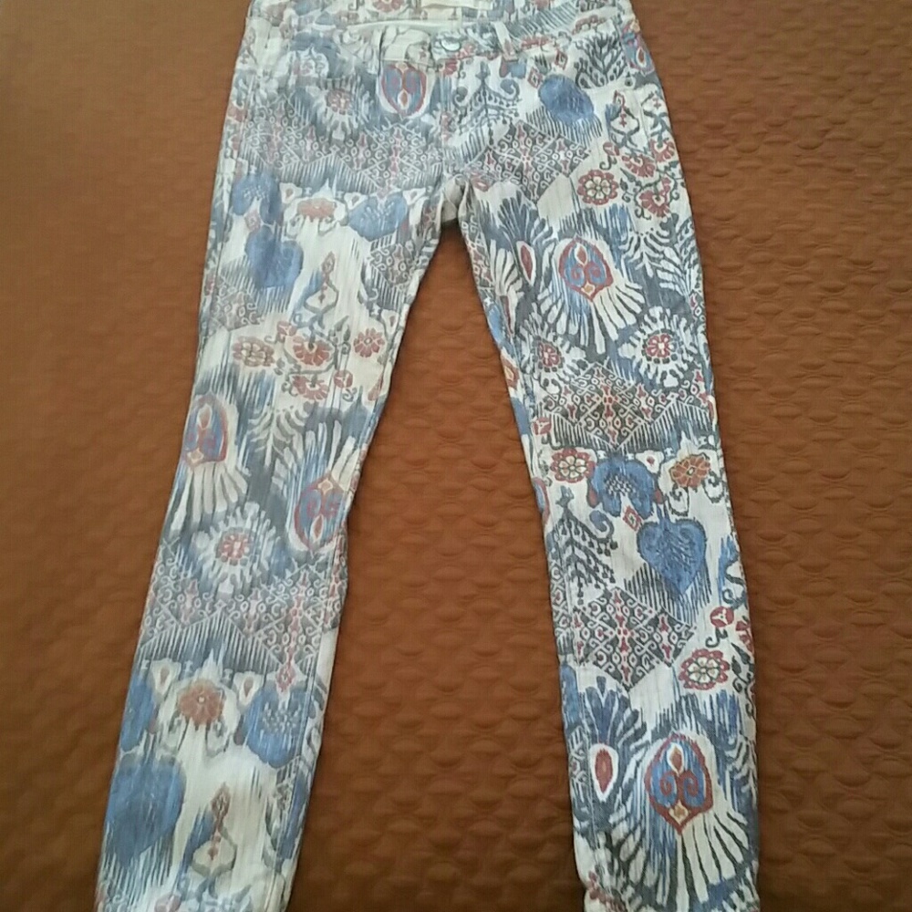 Boho Print Skinny Jeans